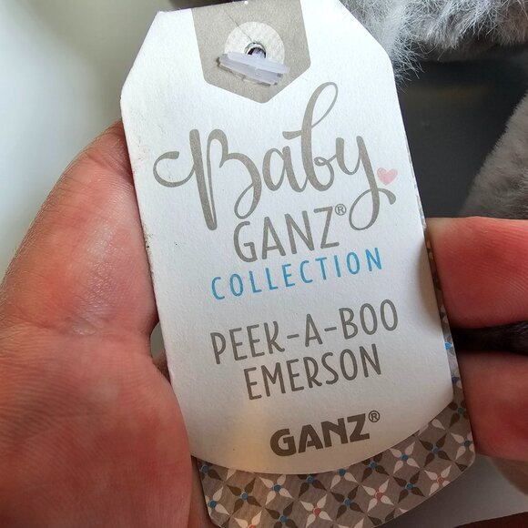 Baby GANZ Peek-A-Boo Emerson Elephant Plush Stuffed Animal Salesman's Sample 11" - Picture 8 of 9